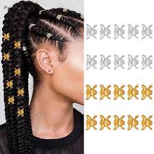 10pcs Gold Silver Hair Braiding Rings